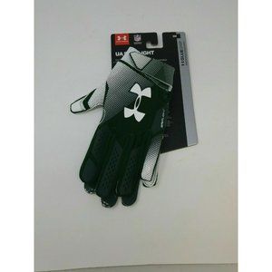 New Under Armour Men's Green/Green/White Spotlight WR Football Gloves - Size S